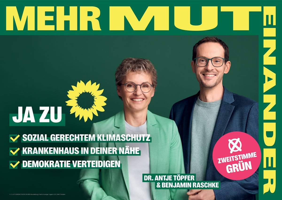 Großflächenplakat – Zweitstimme GRÜN